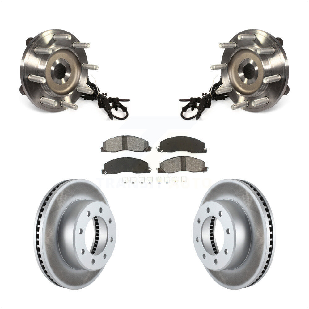 Ensemble de roulement de moyeu avant, Rotor de frein à disque revêtu et Kit de plaquettes pour Ram 2500 350