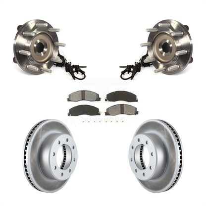 Ensemble de roulement de moyeu avant, Rotor de frein à disque revêtu et Kit de plaquettes pour Ram 2500 350