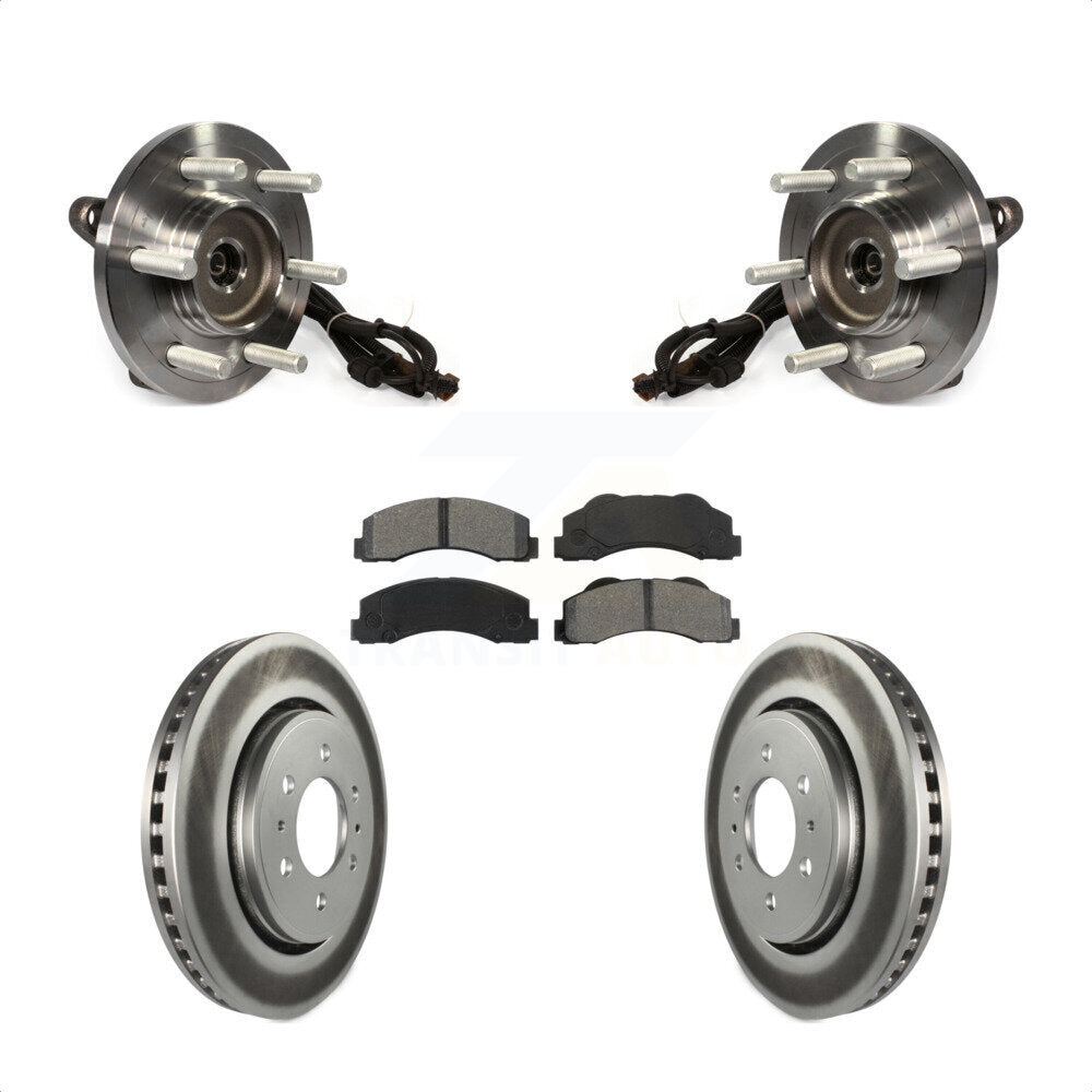 Kit de rotors et plaquettes de frein à disque enduits d'assemblage de roulement de moyeu avant pour Ford F-150