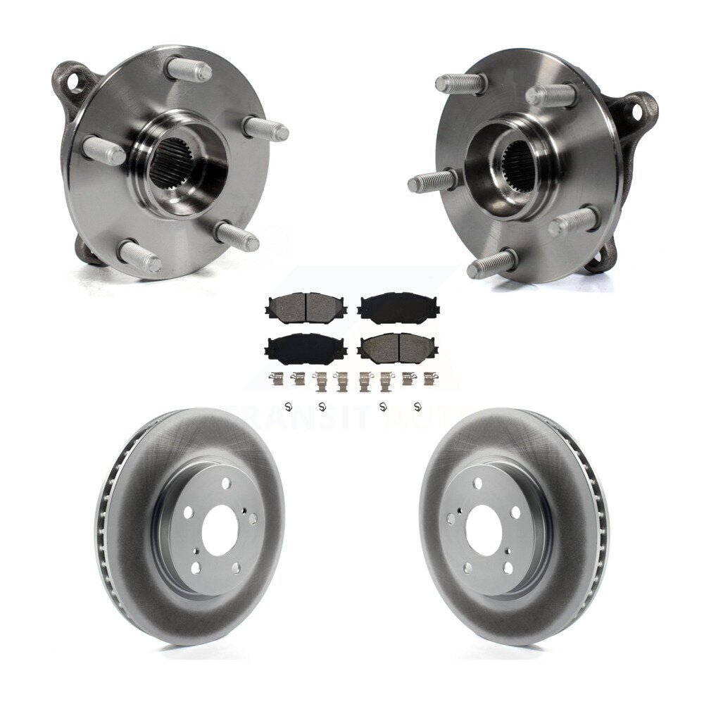 Ensemble de roulement de moyeu avant, Rotor de frein à disque revêtu et Kit de plaquettes pour Lexus IS250 AW