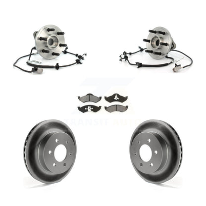 Ensemble de roulement de moyeu avant, Rotor de frein et Kit de plaquettes revêtus pour Dodge Dakota Durang