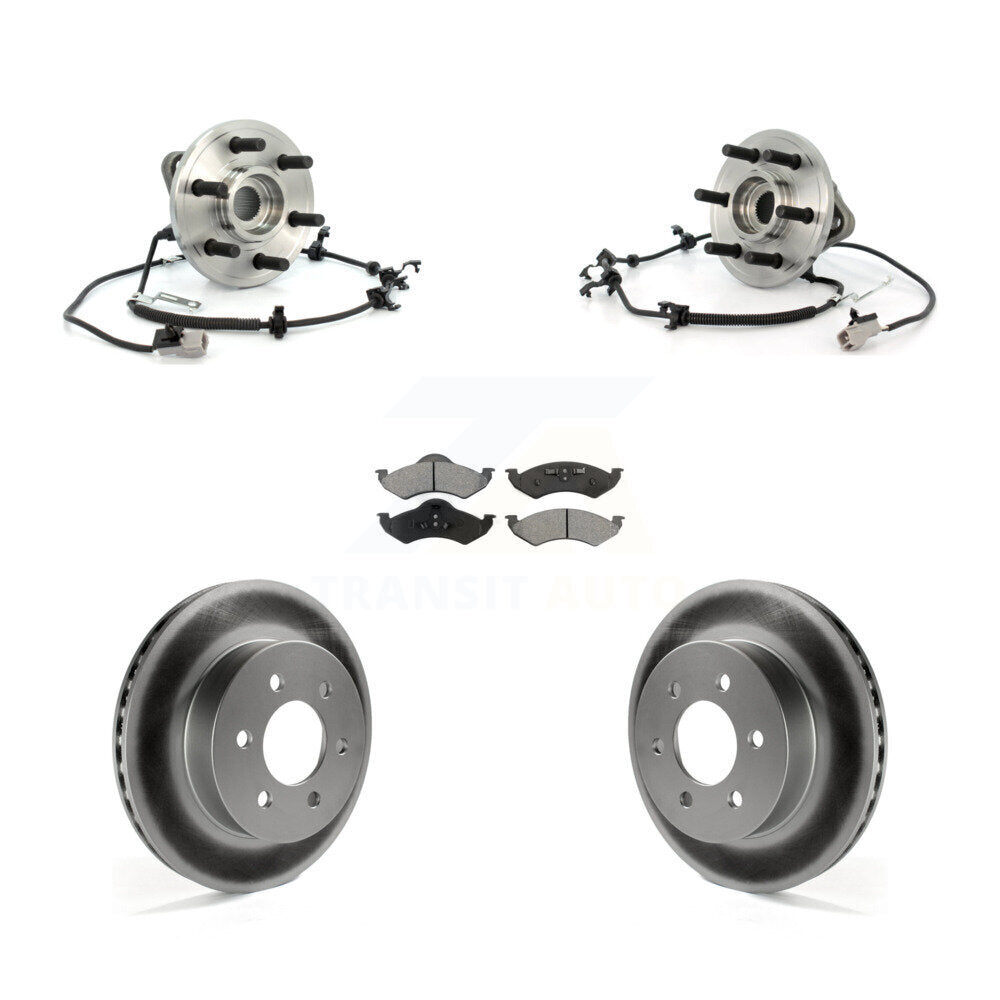 Kit de plaquettes de rotor de frein avec roulement de moyeu avant, pour Dodge Dakota Durang 2000 – 2002