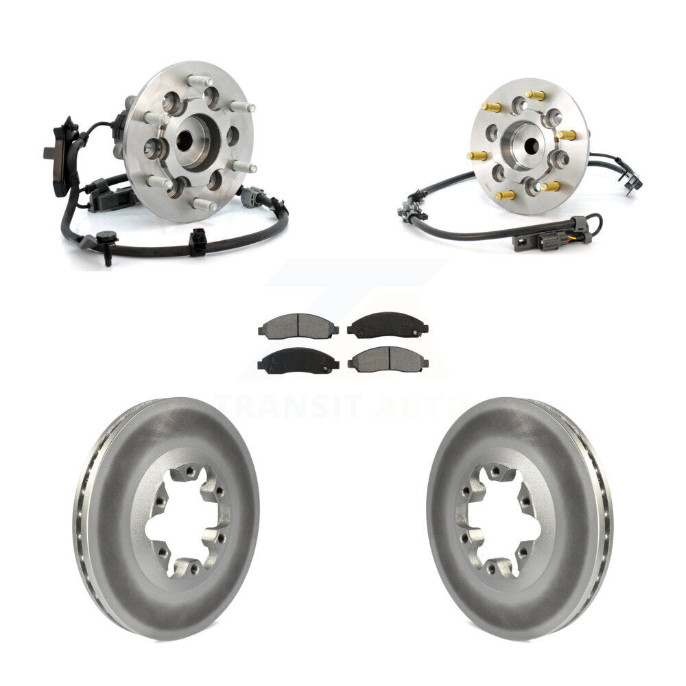 Kit de Rotor et de plaquettes de frein revêtus de roulement de moyeu avant, pour Chevrolet Colorado GMC Canyo