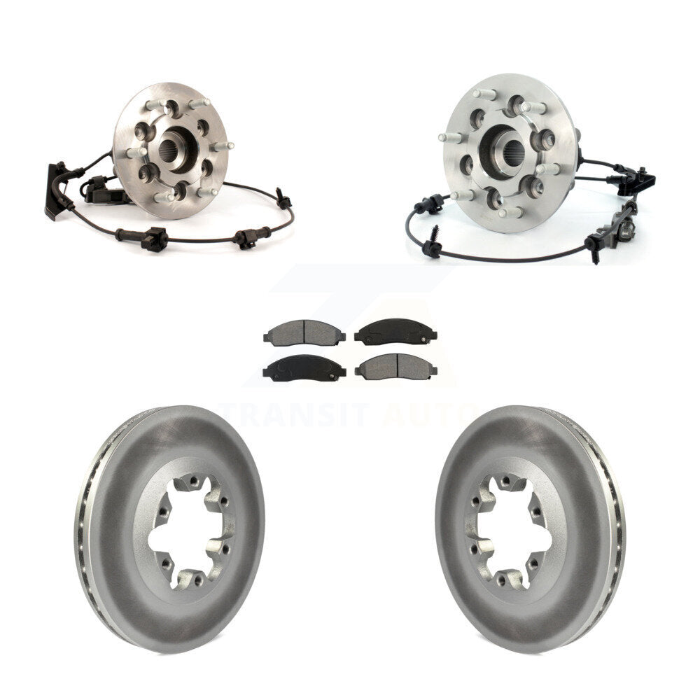 Kit de Rotor et de plaquettes de frein revêtus de roulement de moyeu avant, pour Chevrolet Colorado GMC Canyo