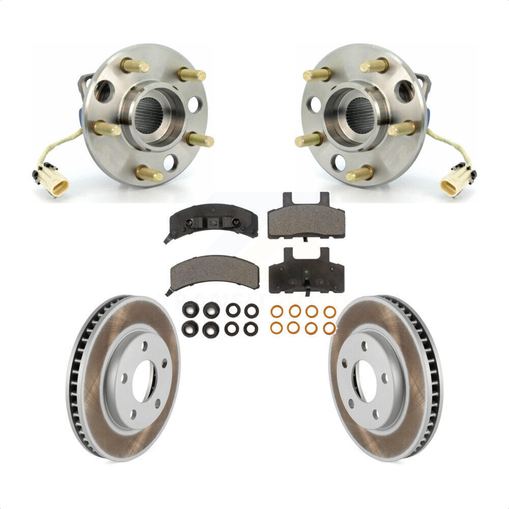 Kit de Rotor et de plaquettes de frein revêtus de roulement de moyeu avant, pour Cadillac DeVille Fleetwood 6