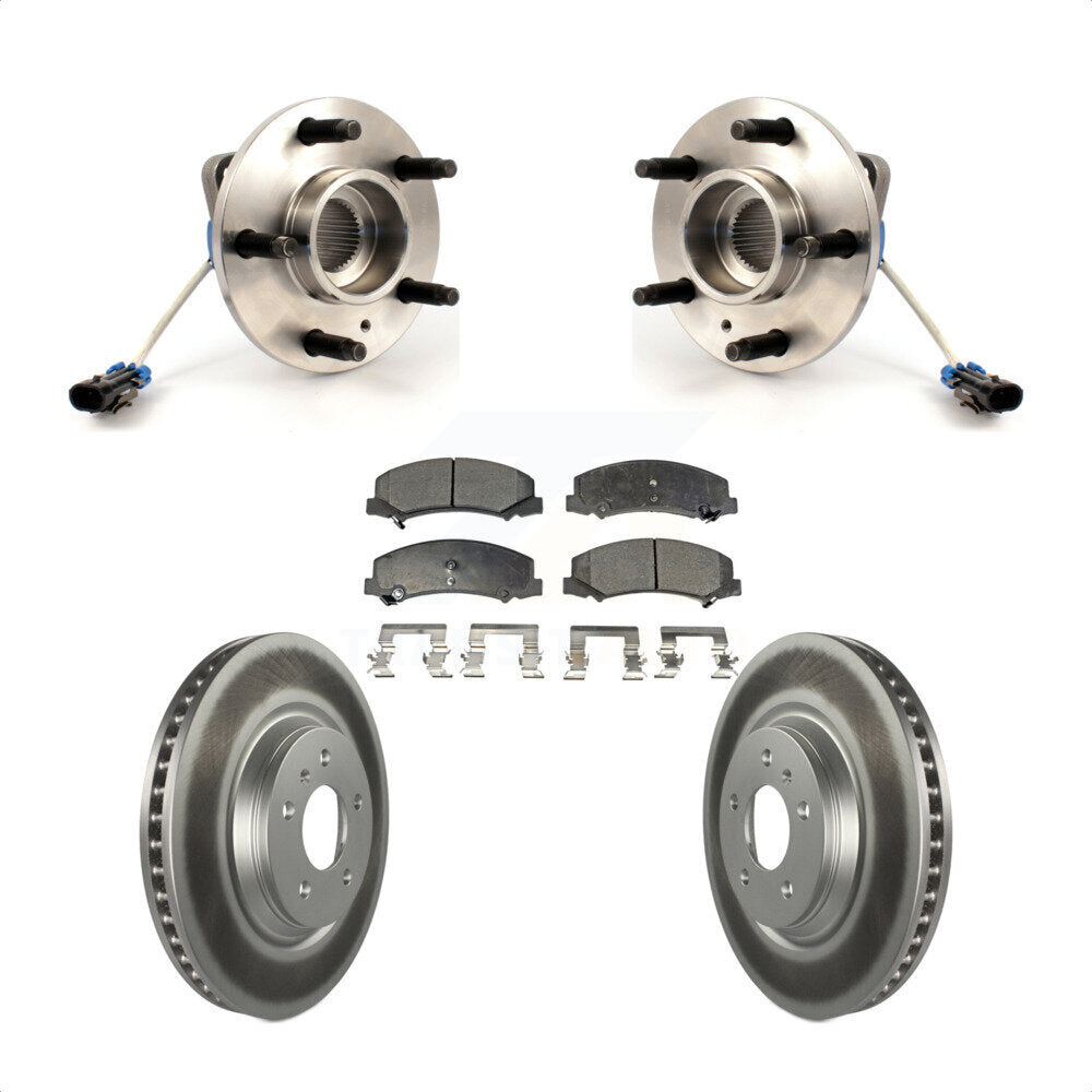 Kit de plaquettes de Rotor de frein enduites de roulement de moyeu avant, pour Buick Lucerne Chevrolet Impal
