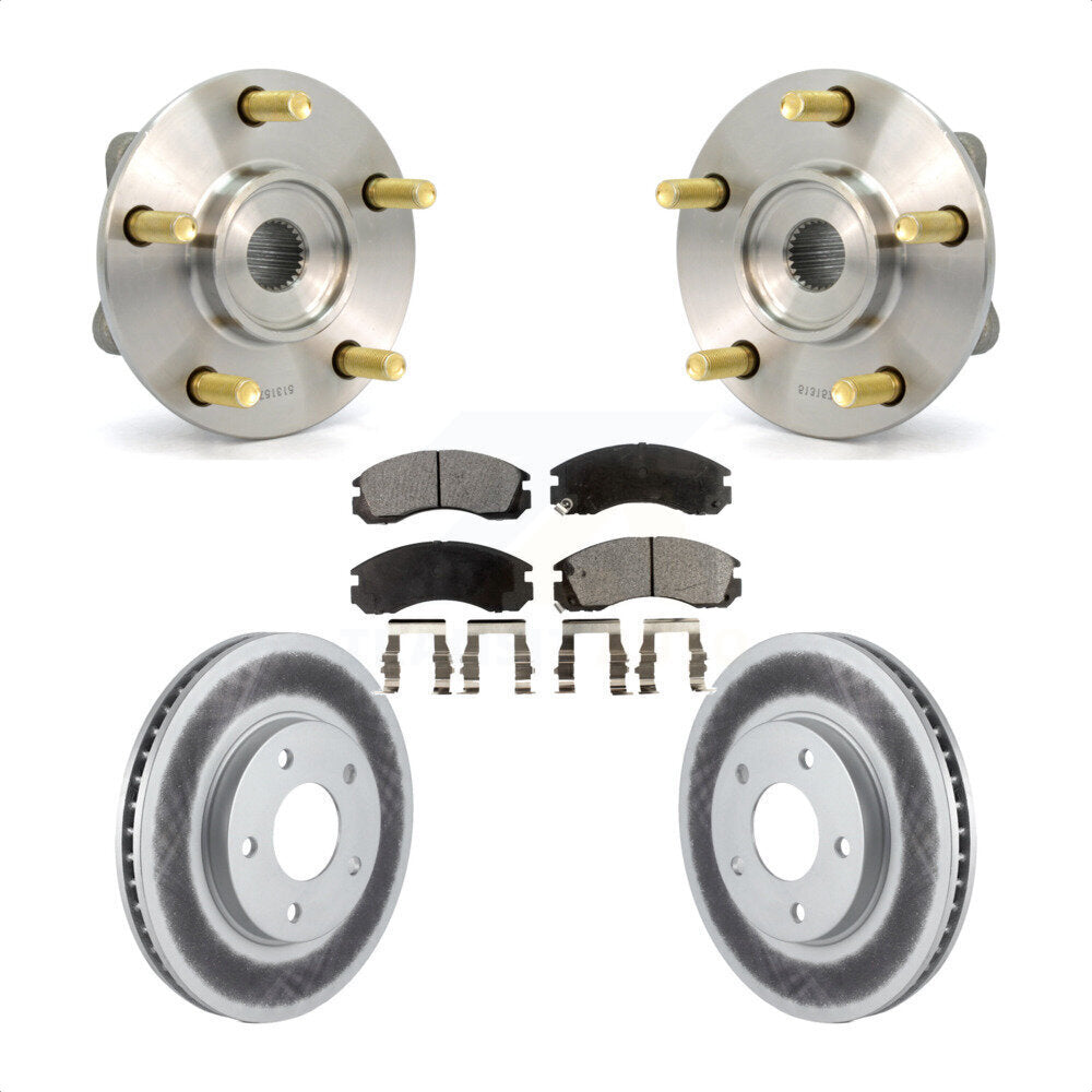 Kit de rotor et de plaquettes de frein enduits de roulement de moyeu avant pour Mitsubishi Eclipse 2000 3.0