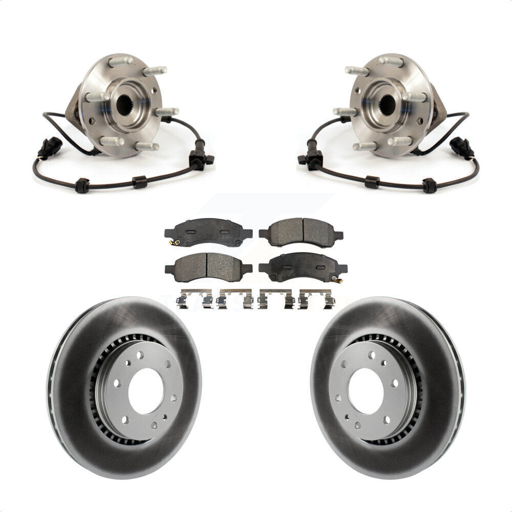 Kit de plaquettes de Rotor de frein revêtues de roulement de moyeu avant, pour Chevrolet Trailblazer GMC Envo