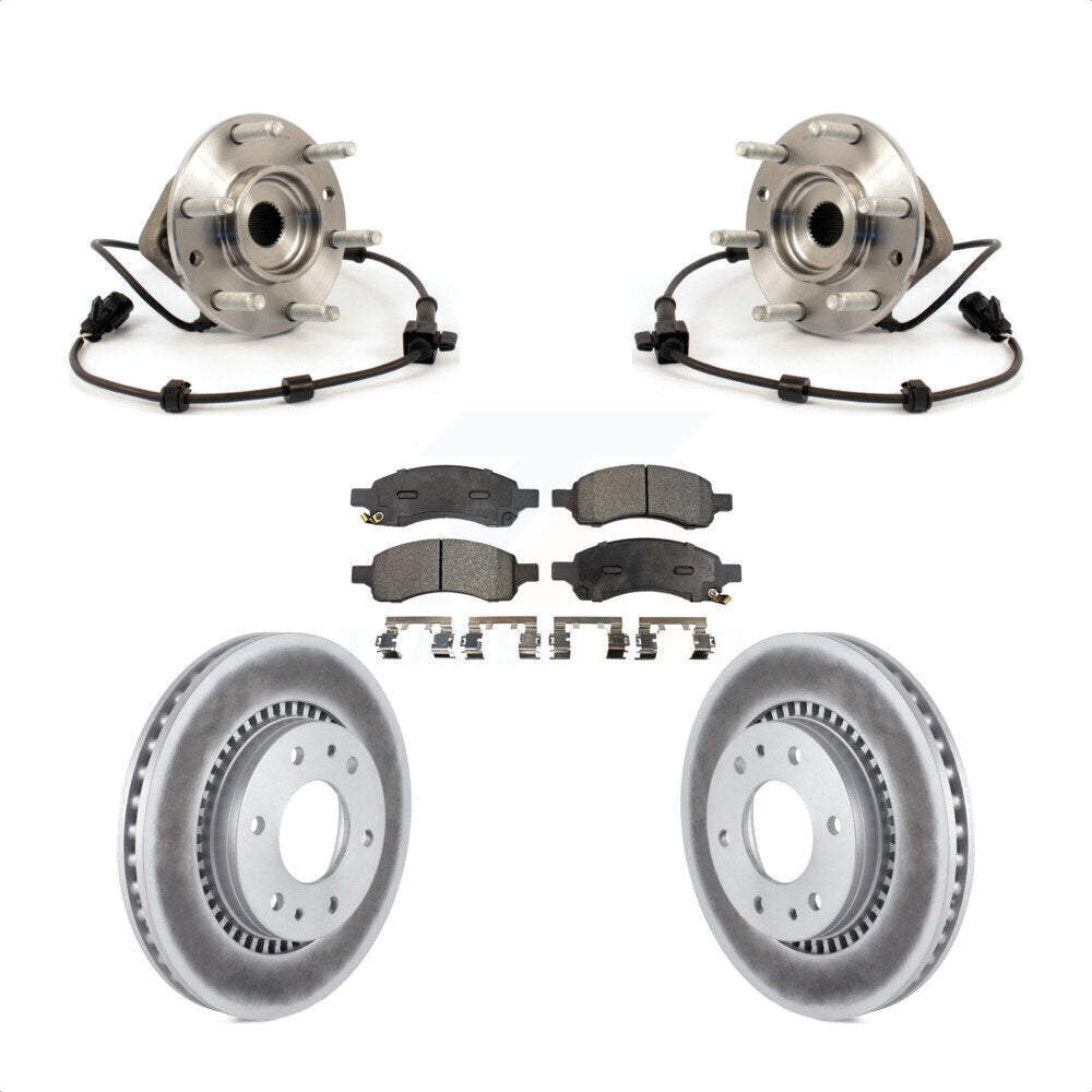 Kit de plaquettes de Rotor de frein revêtues de roulement de moyeu avant, pour Chevrolet Trailblazer GMC Envo