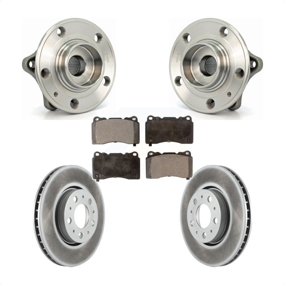 Kit de plaquettes de rotor de frein enduites d'assemblage de roulement de moyeu avant pour Volvo V70 2005-2007
