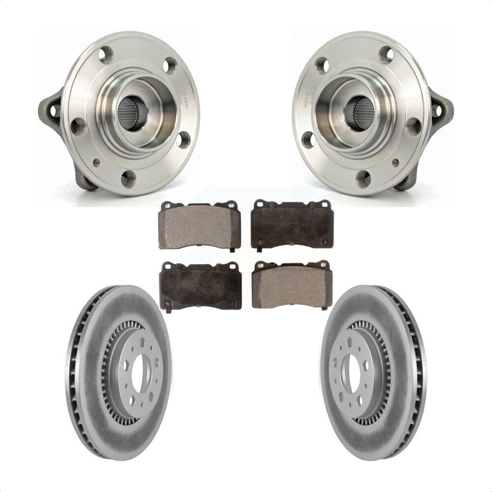 Kit de plaquettes de rotor de frein enduites d'assemblage de roulement de moyeu avant pour Volvo V70 2005-2007