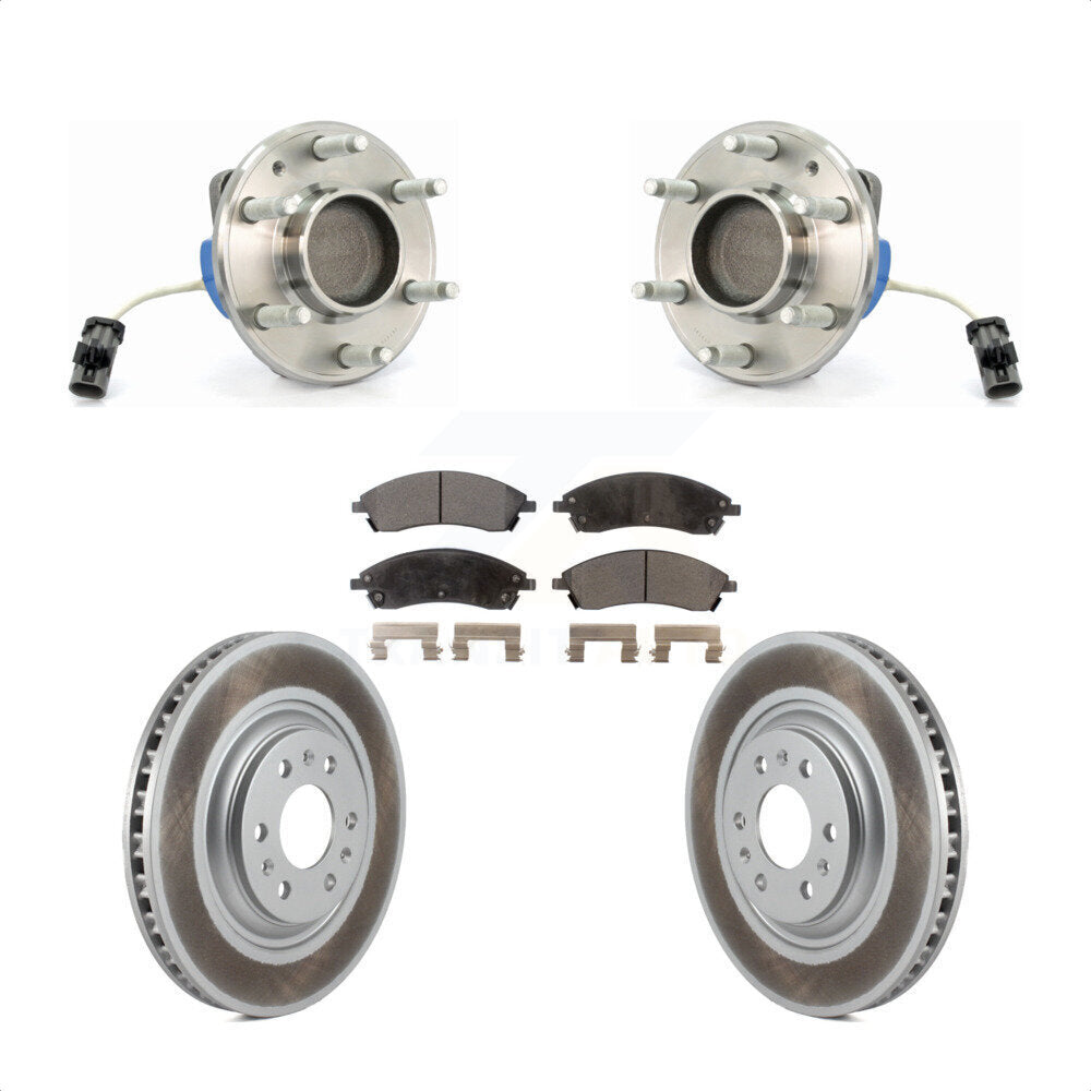 Kit de plaquettes de Rotor de frein à disque revêtu de roulement de moyeu avant, pour Cadillac SRX RW 2004 – 2009