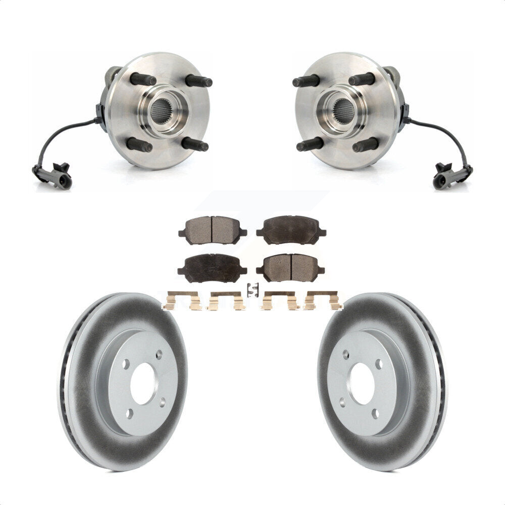 Kit de plaquettes de Rotor de frein enduit de roulement de moyeu avant, pour Chevrolet Cobalt Pontiac G5 Io
