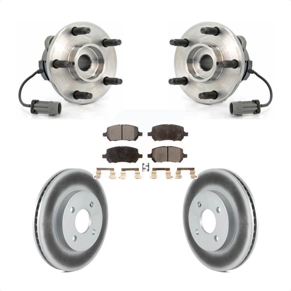 Kit de plaquettes de Rotor de frein à disque enduit de roulement de moyeu avant, pour Saturn Ion Pontiac Pursui