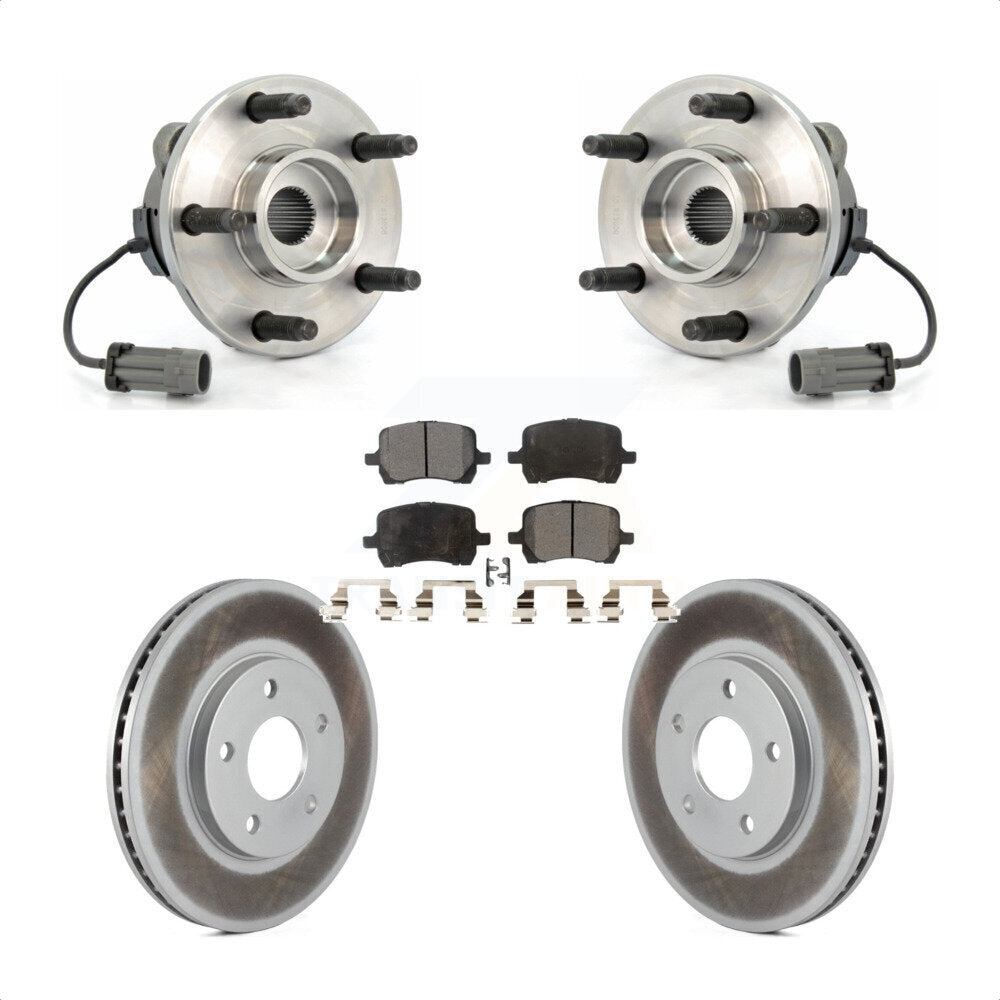 Kit de Rotor et de plaquettes de frein à disque enduit d'assemblage de roulement de moyeu avant pour Chevrolet HH
