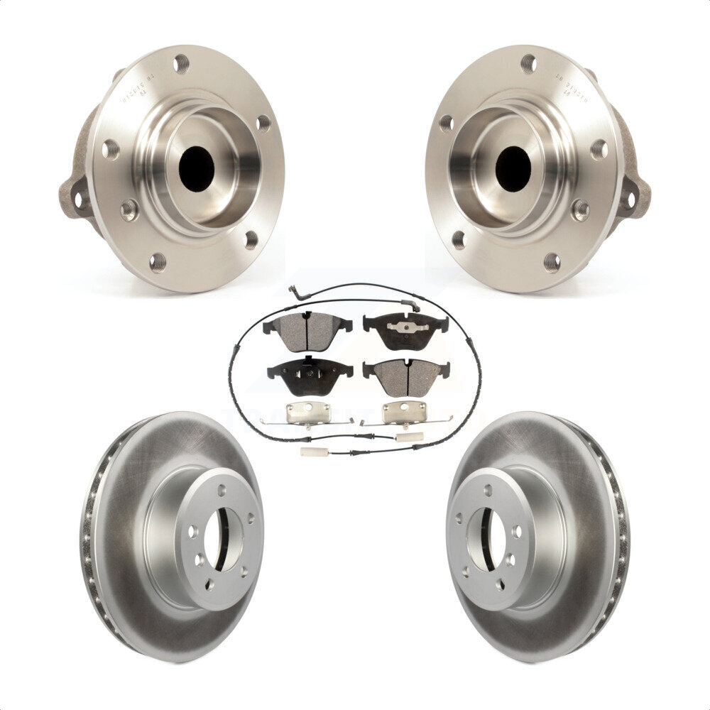 Ensemble de roulement de moyeu avant, Rotor de frein enduit et Kit de plaquettes pour BMW 530i 525i 528