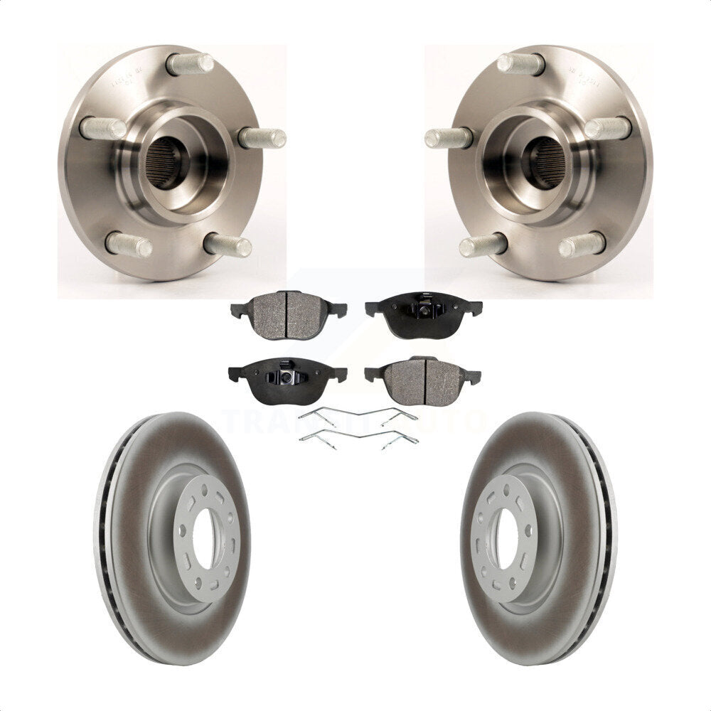 Ensemble de roulement de moyeu avant, Rotor de frein à disque revêtu et Kit de plaquettes pour Mazda 3 2.3
