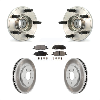 Ensemble de roulement de moyeu avant, Rotor de frein à disque revêtu et Kit de plaquettes pour Ford Mustang