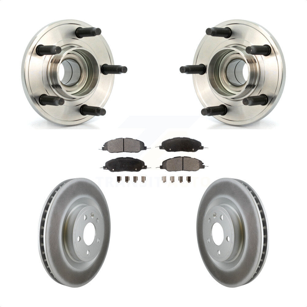 Ensemble de roulement de moyeu avant, Rotor de frein à disque revêtu et Kit de plaquettes pour Ford Mustang