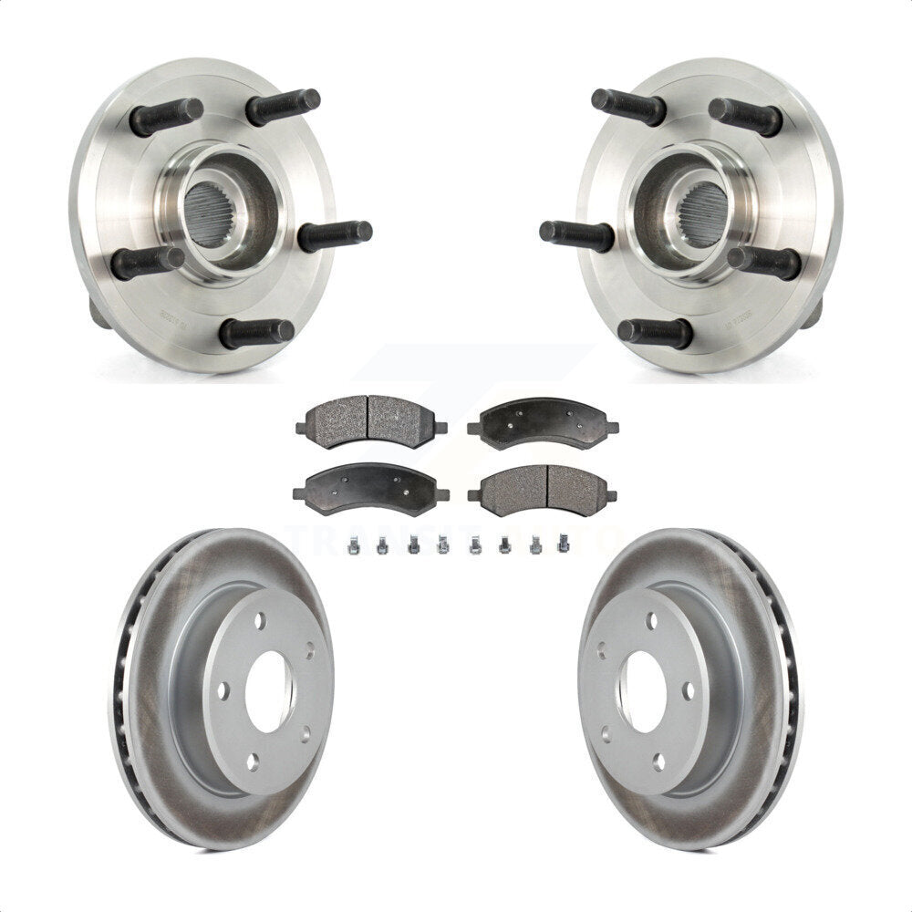 Kit de plaquettes de Rotor de frein enduites de roulement de moyeu avant, pour Dodge Dakota Mitsubishi Raide