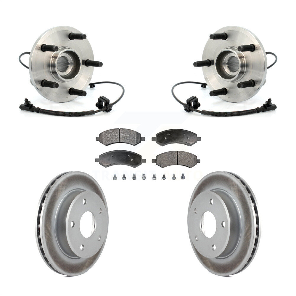 Kit de Rotor et de plaquettes de frein enduits de roulement de moyeu avant, pour Dakota Dodge Ram mitsubishi