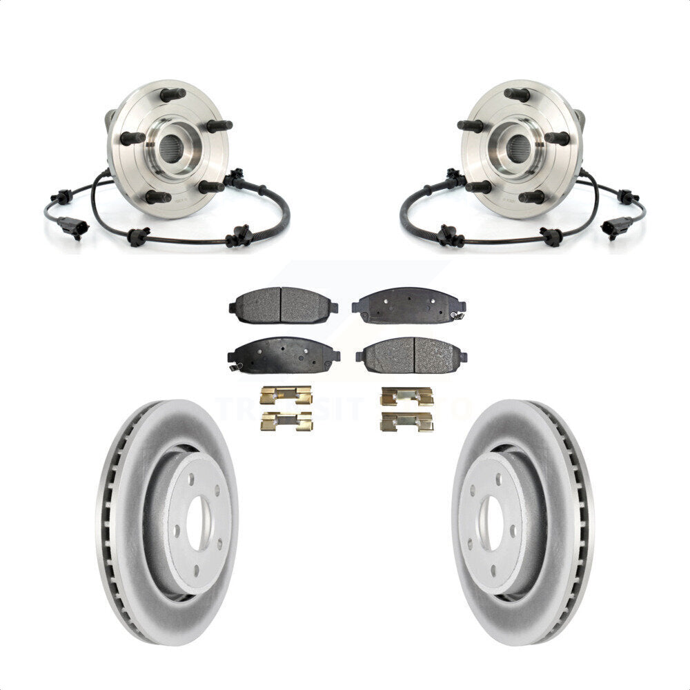 Kit de Rotor et de plaquettes de frein revêtus de roulement de moyeu avant, pour Jeep Grand Cherokee Commande