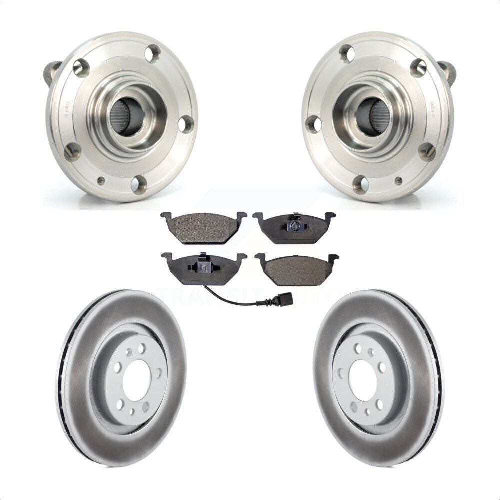 Kit de plaquettes de Rotor de frein enduites d'assemblage de roulement de moyeu avant pour Volkswagen Jetta Cit