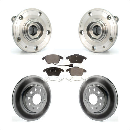 Kit de plaquettes de Rotor de frein enduites de roulement de moyeu avant, pour Volkswagen GTI Audi A3 Quattr