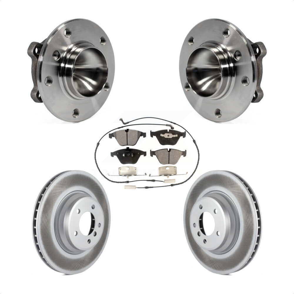 Ensemble de roulement de moyeu avant, Rotor de frein et plaquettes revêtus, Kit pour BMW 335i 335is 335