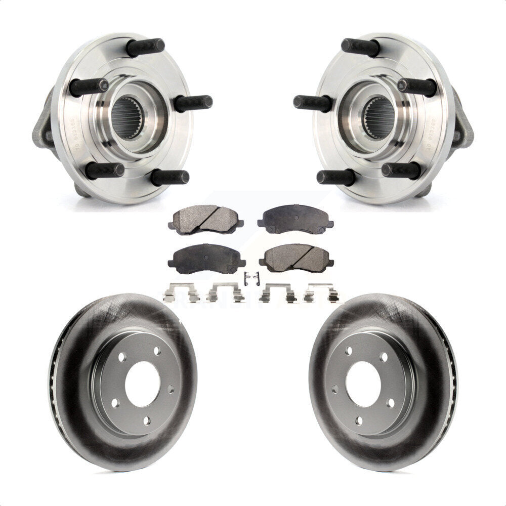 Kit de rotor et de plaquettes de frein revêtus de roulement de moyeu avant, pour Dodge Caliber R/T/SXT/S 2009