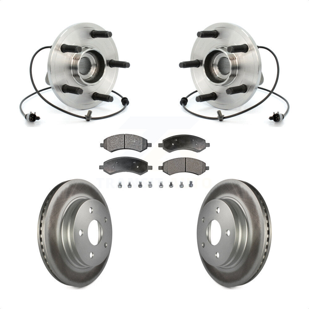 Kit de Rotor et plaquettes de frein revêtus de roulement de moyeu avant, pour Chrysler Aspen Dodge Durang