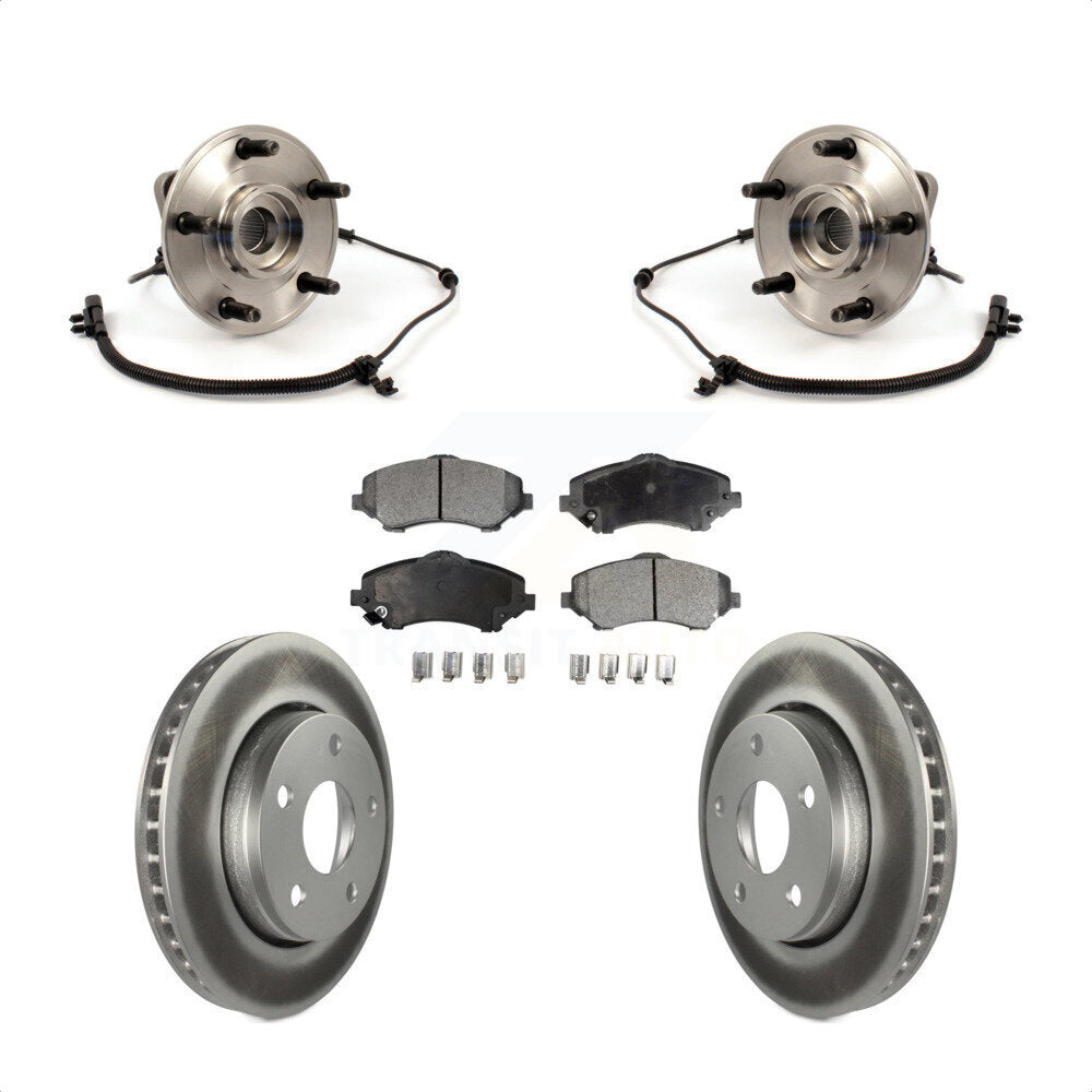 Kit de plaquettes de rotor de frein, ensemble de roulements de moyeu avant, pour Jeep Wrangle 2007 – 2010