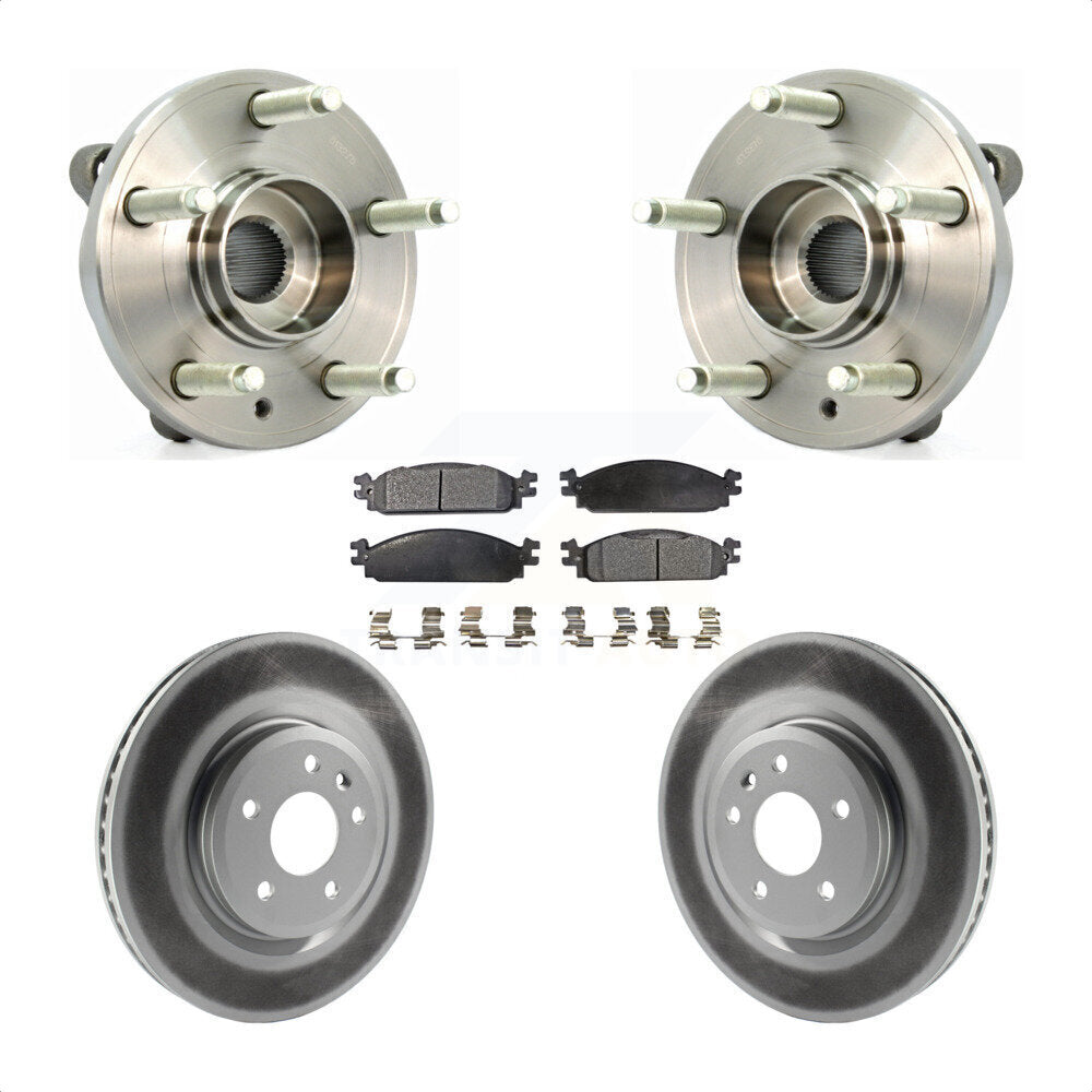 Kit de plaquettes de rotor de frein revêtues d'assemblage de roulement de moyeu avant pour Lincoln MK 2009 – 2010