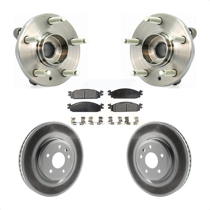 Kit de plaquettes de rotor de frein revêtues d'assemblage de roulement de moyeu avant pour Lincoln MK 2009 – 2010