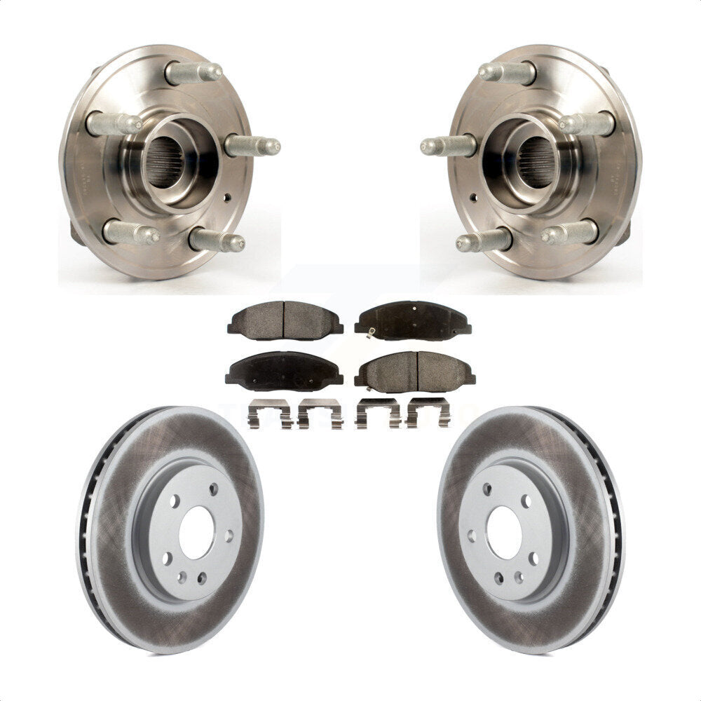 Ensemble de roulement de moyeu avant, Rotor de frein à disque revêtu et Kit de plaquettes pour Cadillac CT
