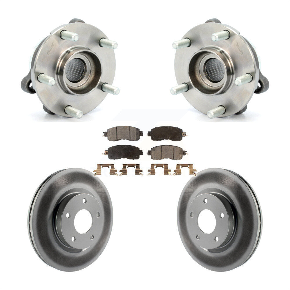 Kit de rotor et de plaquettes de frein à disque enduit d'assemblage de roulement de moyeu avant pour Nissan Altim