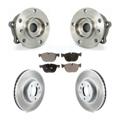 Kit de rotors et plaquettes de frein à disque enduits d'assemblage de roulement de moyeu avant pour BMW X5 X6
