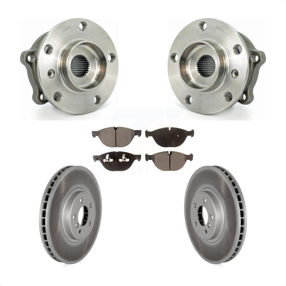 Ensemble de roulement de moyeu avant, Rotor de frein et plaquettes revêtus, Kit pour BMW X5 X6 xDrive50