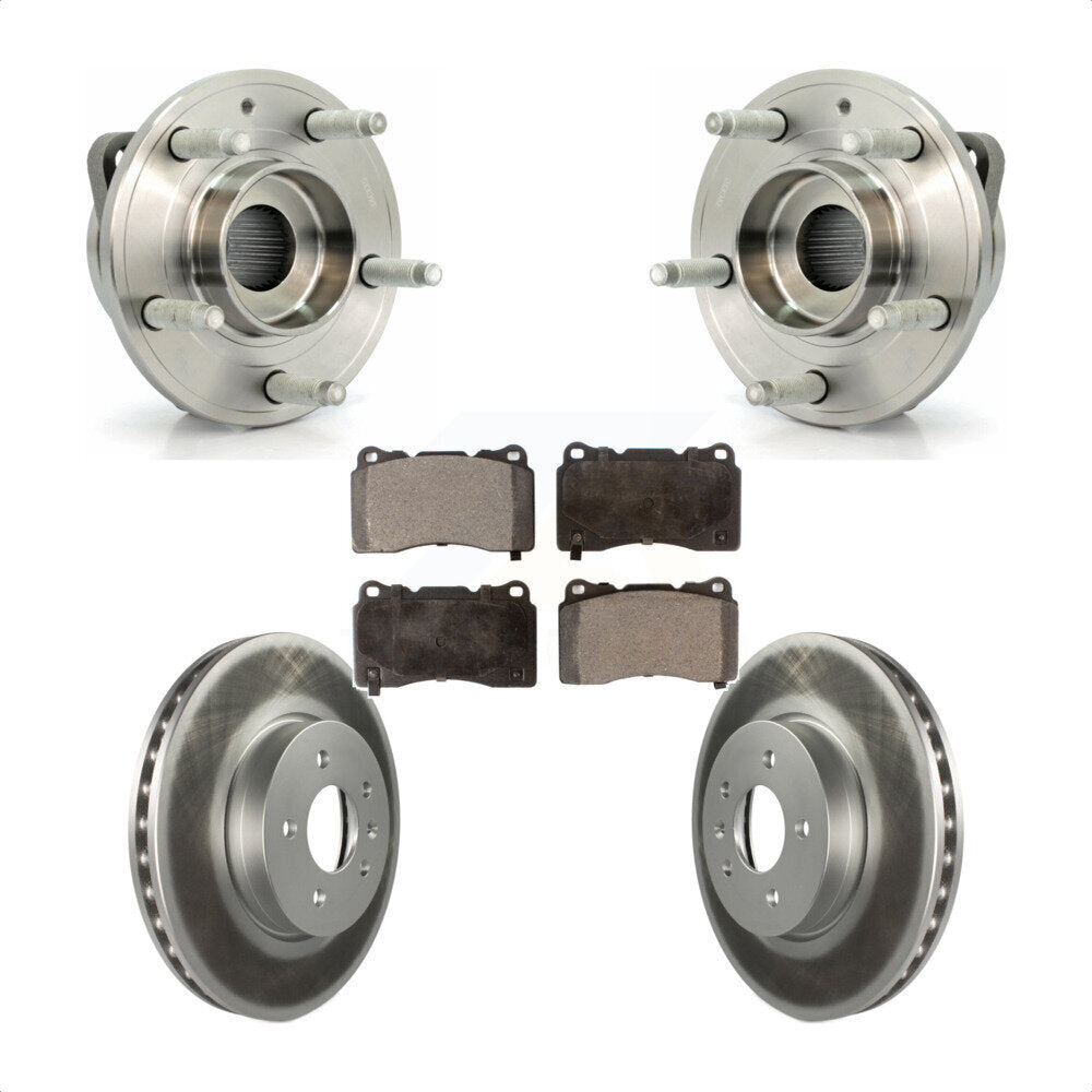 Ensemble de roulement de moyeu avant, Rotor de frein à disque revêtu et Kit de plaquettes pour Cadillac AT