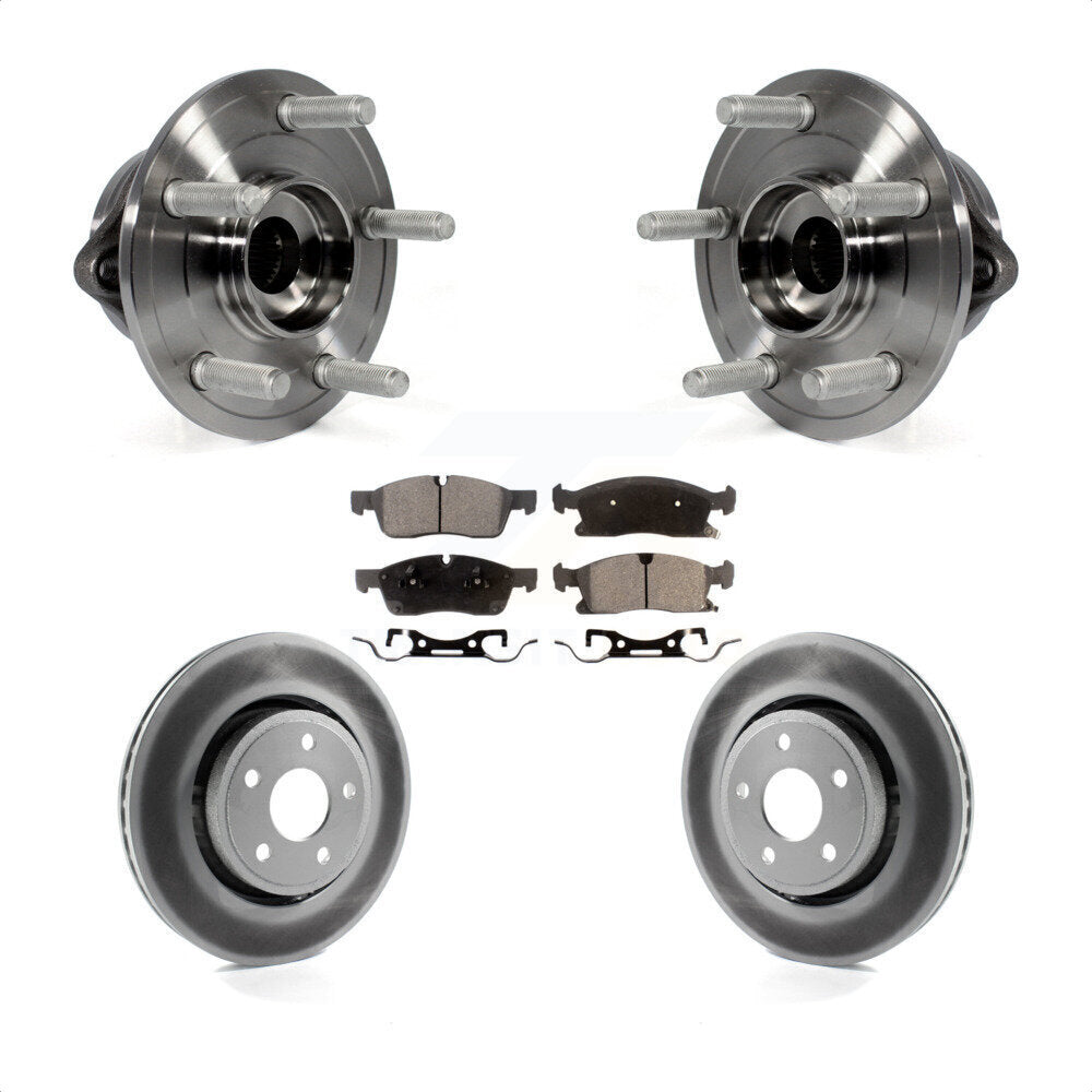 Kit de plaquettes de Rotor de frein, manteau de roulement de moyeu avant, pour Jeep Grand Cherokee Dodge Durang