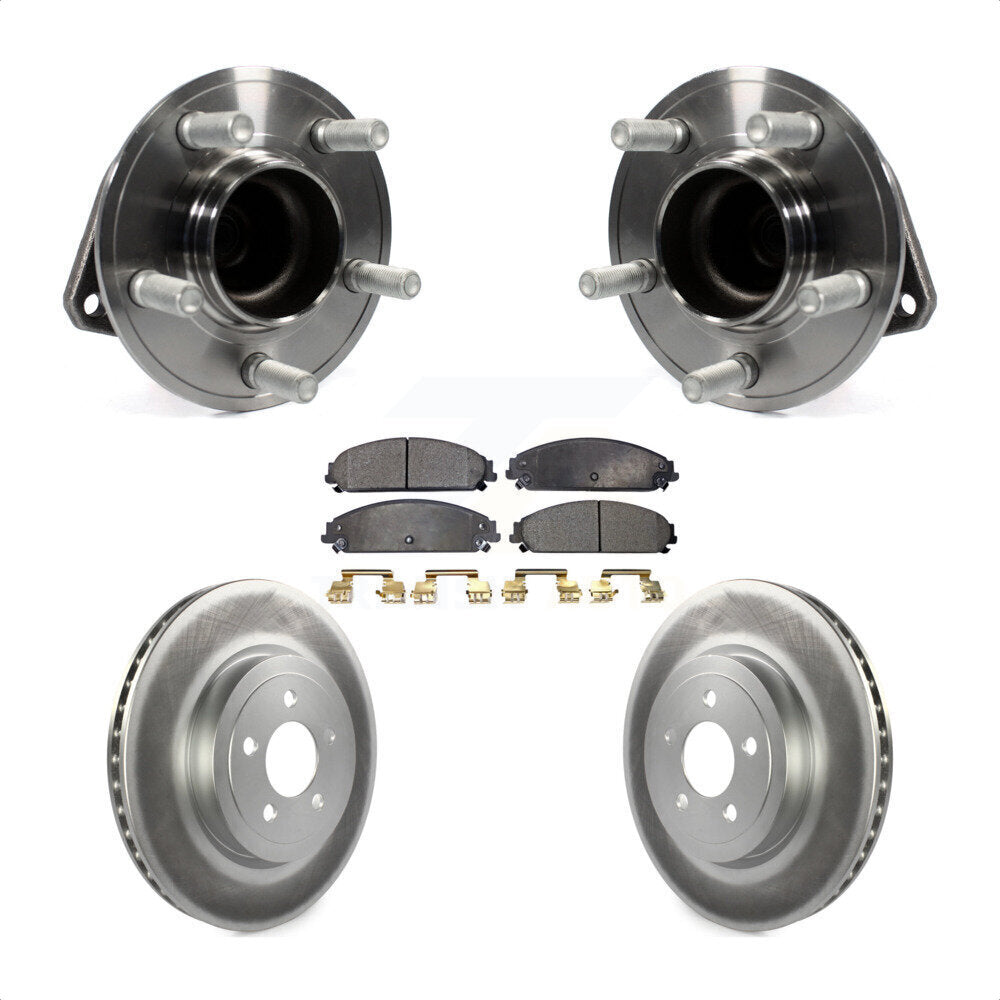 Kit de plaquettes de Rotor de frein à disque revêtu de roulement de moyeu avant, pour Dodge Chrysler 300 Charge