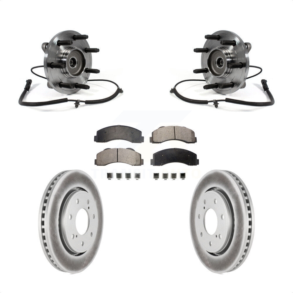 Kit de rotors et plaquettes de frein à disque enduits d'assemblage de roulement de moyeu avant pour Ford F-150
