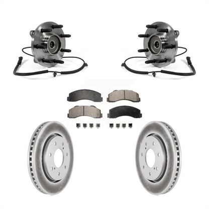 Kit de rotors et plaquettes de frein à disque enduits d'assemblage de roulement de moyeu avant pour Ford F-150