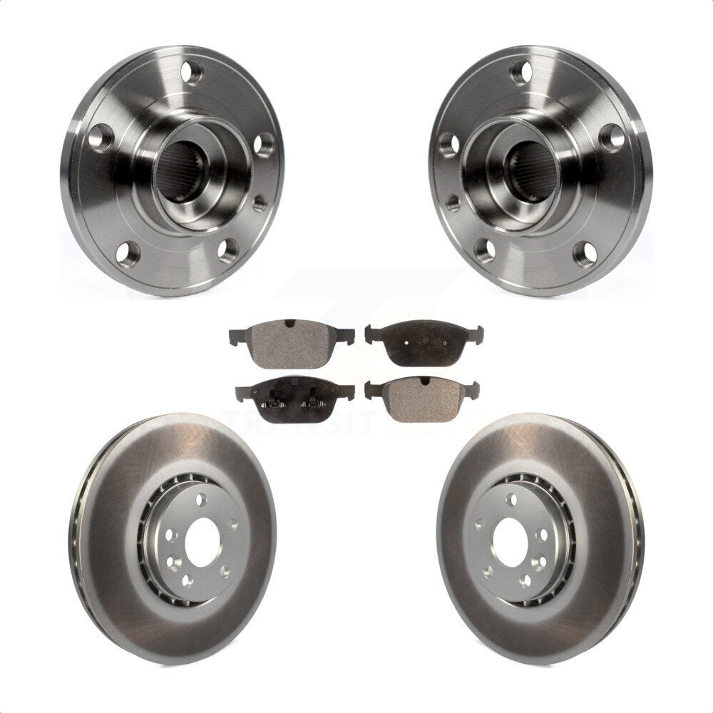 Ensemble de roulement de moyeu avant, Rotor de frein et Kit de plaquettes revêtus pour Volvo XC6 2010 – 2015
