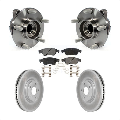 Ensemble de roulement de moyeu avant, Rotor de frein et Kit de plaquettes revêtus pour INFINITI G37 G35 Q6