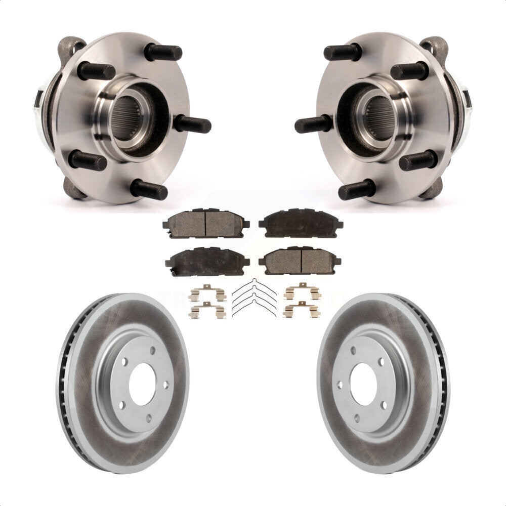 Ensemble de roulement de moyeu avant, Kit de plaquettes de Rotor de frein revêtues pour Nissan Ques 2011 – 2017