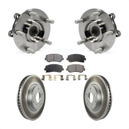 Ensemble de roulement de moyeu avant, Rotor de frein et Kit de plaquettes revêtus pour Mazda CX-2013 – 2015