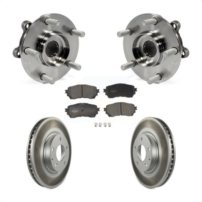 Kit de rotors et plaquettes de frein à disque enduits d'assemblage de roulement de moyeu avant pour Mazda 6