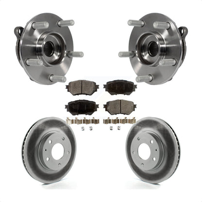 Ensemble de roulement de moyeu avant, Rotor de frein à disque revêtu et Kit de plaquettes pour Mazda 3 Spor