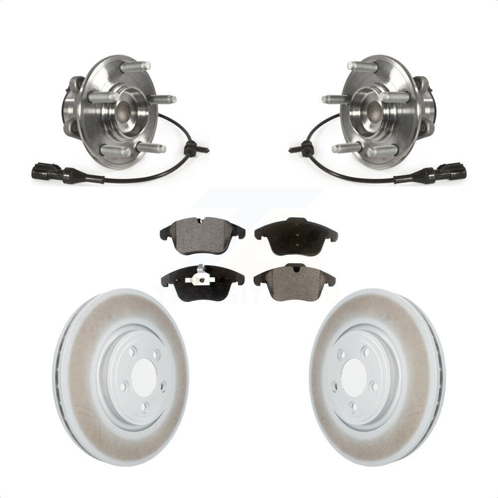 Ensemble de roulement de moyeu avant, Rotor de frein et Kit de plaquettes revêtus pour Jaguar XF s-type XJ